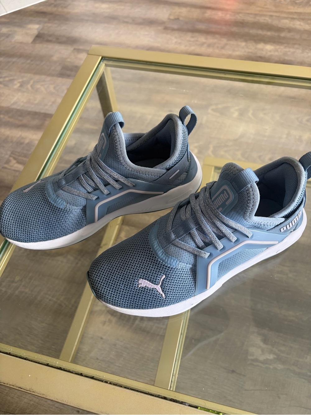 Puma Kids Light Blue Mesh Athletic Sneakers - Picture 2 of 7